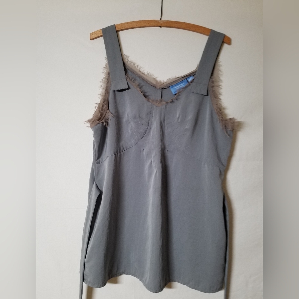 Vera Wang Sleeveless back Tie Top